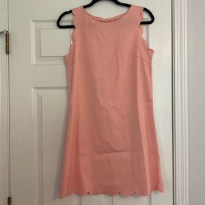 Scallop peach dress